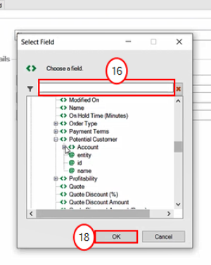 Select mapped field 