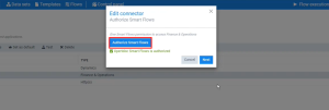 Edit Connector Authorize Smart Flows