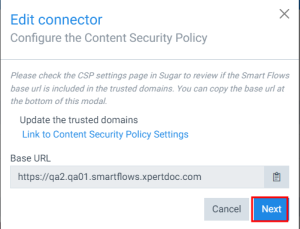 Configure the Content Security Policy